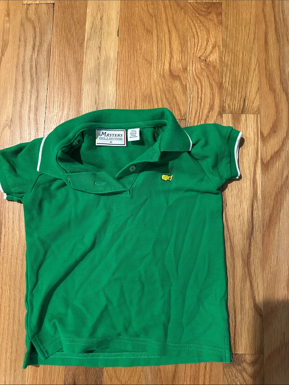 Masters Green Kids Polo Shirt with White Trim